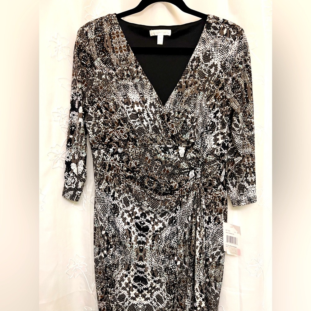 London Times - Black / Sand Dress